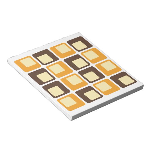 70s Retro Square Shapes Pattern Notitieblok (Schuin)