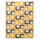 70s Retro Square Shapes Pattern Notitieboek (Voorkant)
