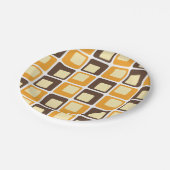 70s Retro Square Shapes Pattern Papieren Bordje (Gekanteld)