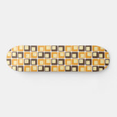 70s Retro Square Shapes Pattern Persoonlijk Skateboard (Horizontaal)