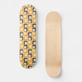 70s Retro Square Shapes Pattern Persoonlijk Skateboard (Voorkant)