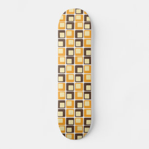 70s Retro Square Shapes Pattern Persoonlijk Skateboard