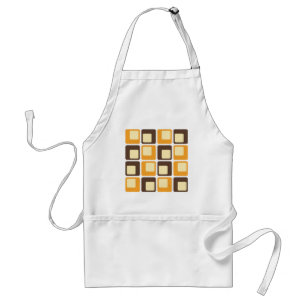 70s Retro Square Shapes Pattern Standaard Schort