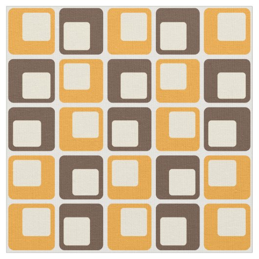 70s Retro Square Shapes Pattern Stof (Close Up)