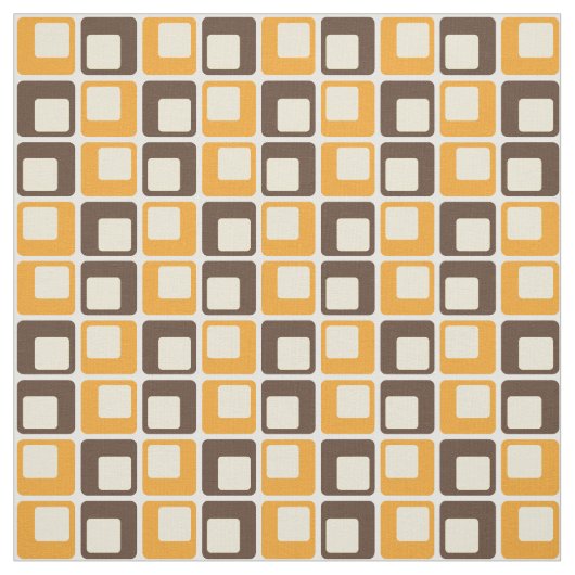 70s Retro Square Shapes Pattern Stof (Swatch)