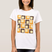 70s Retro Square Shapes Pattern T-shirt (Voorkant)