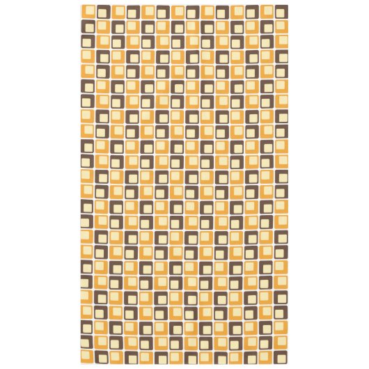70s Retro Square Shapes Pattern Tafelkleed (Voorkant)