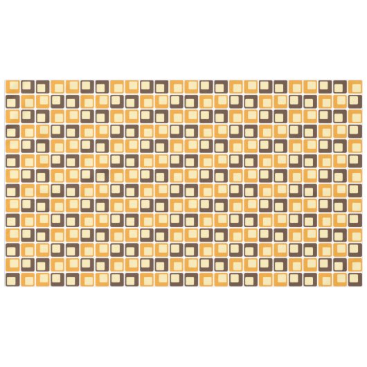 70s Retro Square Shapes Pattern Tafelkleed (Voorkant (Horizontaal))