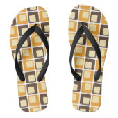 70s Retro Square Shapes Pattern Teenslippers (Voetbed)
