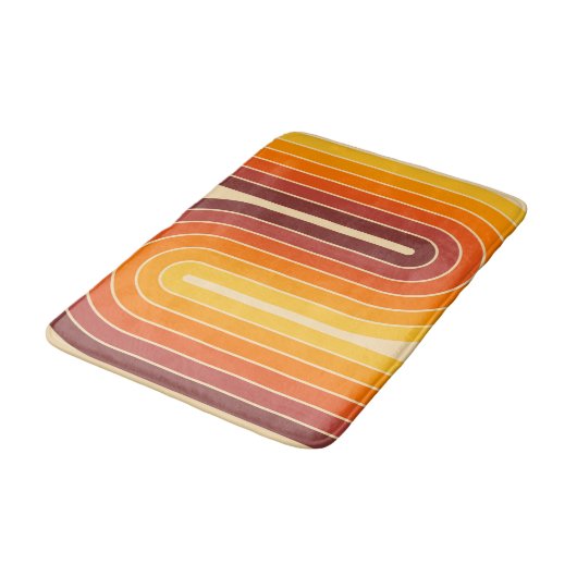 70s Retro  Stijl Geometrisch Ontwerp Badmat (Gekanteld)