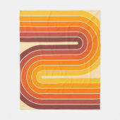 70s Retro Stijl Geometrisch Ontwerp Fleece Deken (Voorkant)