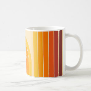70s Retro  Stijl Geometrisch Ontwerp Koffiemok