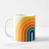 70s Retro Stijl Geometrisch Ontwerp Koffiemok (Links)
