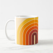 70s Retro  Stijl Geometrisch Ontwerp Koffiemok (Links)