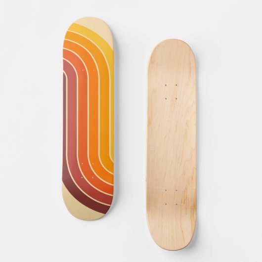 70s Retro  Stijl Geometrisch Ontwerp Persoonlijk Skateboard (Voorkant)