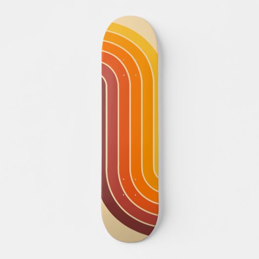 70s Retro  Stijl Geometrisch Ontwerp Persoonlijk Skateboard (Voorkant)