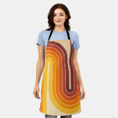 70s Retro Stijl Geometrisch Ontwerp Schort (Gedragen)