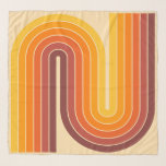 70s Retro  Stijl Geometrisch Ontwerp Sjaal<br><div class="desc">70s Retro  Stijl Geometrisch Ontwerp in Bruin Sinaasappel en Geel.</div>