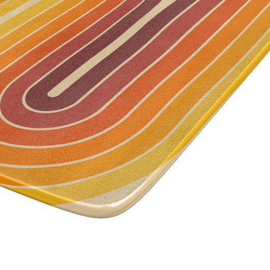 70s Retro  Stijl Geometrisch Ontwerp Snijplank (Hoek)