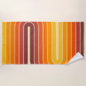70s Retro Stijl Geometrisch Ontwerp Strandlaken (Voorkant)