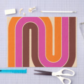 70s Retro  Stijl Geometrisch Ontwerp Tissuepapier (Craft)