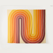 70s Retro  Stijl Geometrisch Ontwerp Wandkleed (Voorkant (horizontaal))