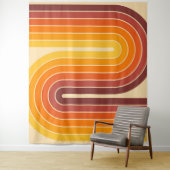 70s Retro  Stijl Geometrisch Ontwerp Wandkleed (In situ)