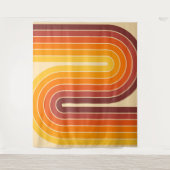 70s Retro  Stijl Geometrisch Ontwerp Wandkleed (Voorkant)