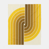 70s Retro  Stijl Geometrische Patroon Fleece Deken (Voorkant)