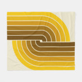 70s Retro  Stijl Geometrische Patroon Fleece Deken (Voorkant (Horizontaal))