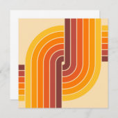 70s Retro  Stijl Geometrische Patroon Kaart (Voorkant / Achterkant)