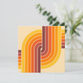 70s Retro  Stijl Geometrische Patroon Kaart (Staand voorkant)