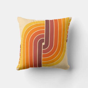 70s Retro  Stijl Geometrische Patroon Kussen