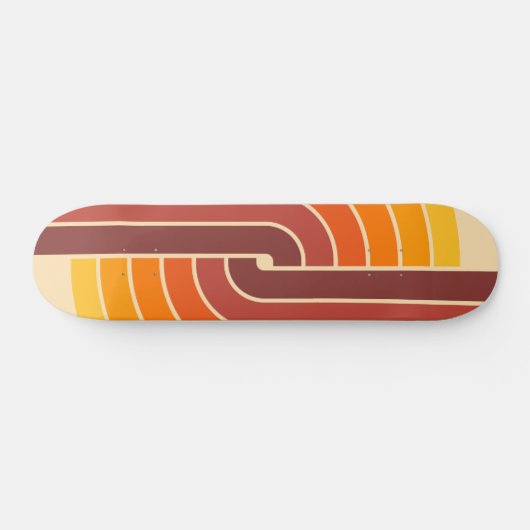 70s Retro Stijl Geometrische Patroon Persoonlijk Skateboard (Horizontaal)