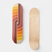 70s Retro  Stijl Geometrische Patroon Persoonlijk Skateboard (Voorkant)