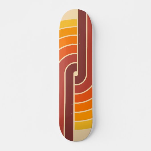 70s Retro Stijl Geometrische Patroon Persoonlijk Skateboard (Voorkant)