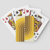 70s Retro Stijl Geometrische Patroon Pokerkaarten (Achterkant)