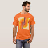 70s Retro  Stijl Geometrische Patroon T-shirt (Voorkant volledig)