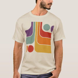 70s Retro  Stijl Geometrische Patroon T-shirt