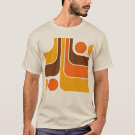 70s Retro  Stijl Geometrische Patroon T-shirt