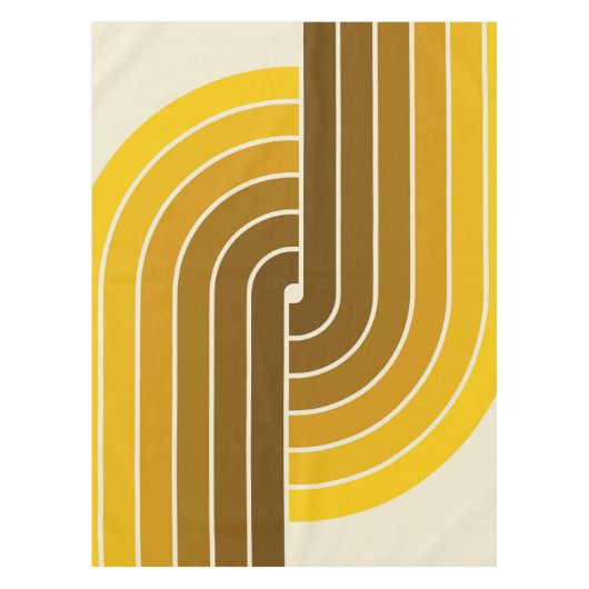 70s Retro  Stijl Geometrische Patroon Tafelkleed (Voorkant)