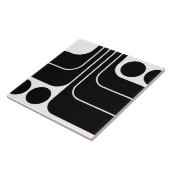 70s Retro  Stijl Geometrische Patroon Tegeltje (Zijkant)