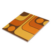 70s Retro Stijl Geometrische Patroon Tegeltje (Zijkant)
