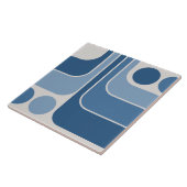 70s Retro  Stijl Geometrische Patroon Tegeltje (Zijkant)