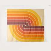 70s Retro Stijl Geometrische Patroon Wandkleed (Voorkant (horizontaal))