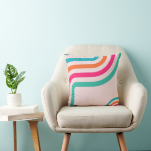 70s Retro Strepen Decor Kussen