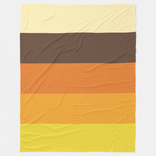 70s Retro Striped Color Pattern Fleece Deken (Voorkant)