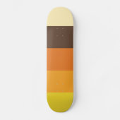 70s Retro Striped Color Pattern Skateboard (Voorkant)