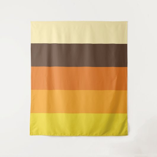 70s Retro Striped Color Pattern Wandkleed (Voorkant)