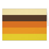 70s Retro Striped Color Pattern-Wenskaart (Voorkant Horizontaal)